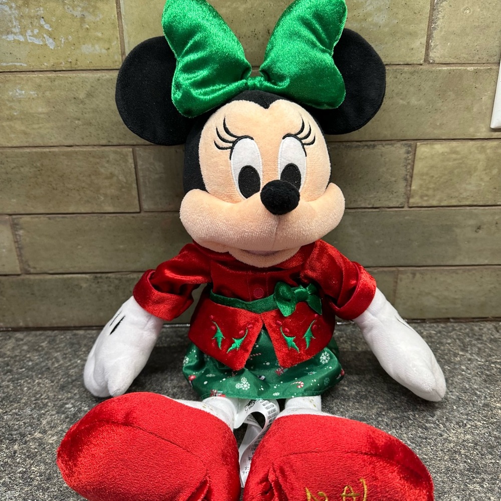 Festive Disney Minnie Mouse Holiday Plush Toy